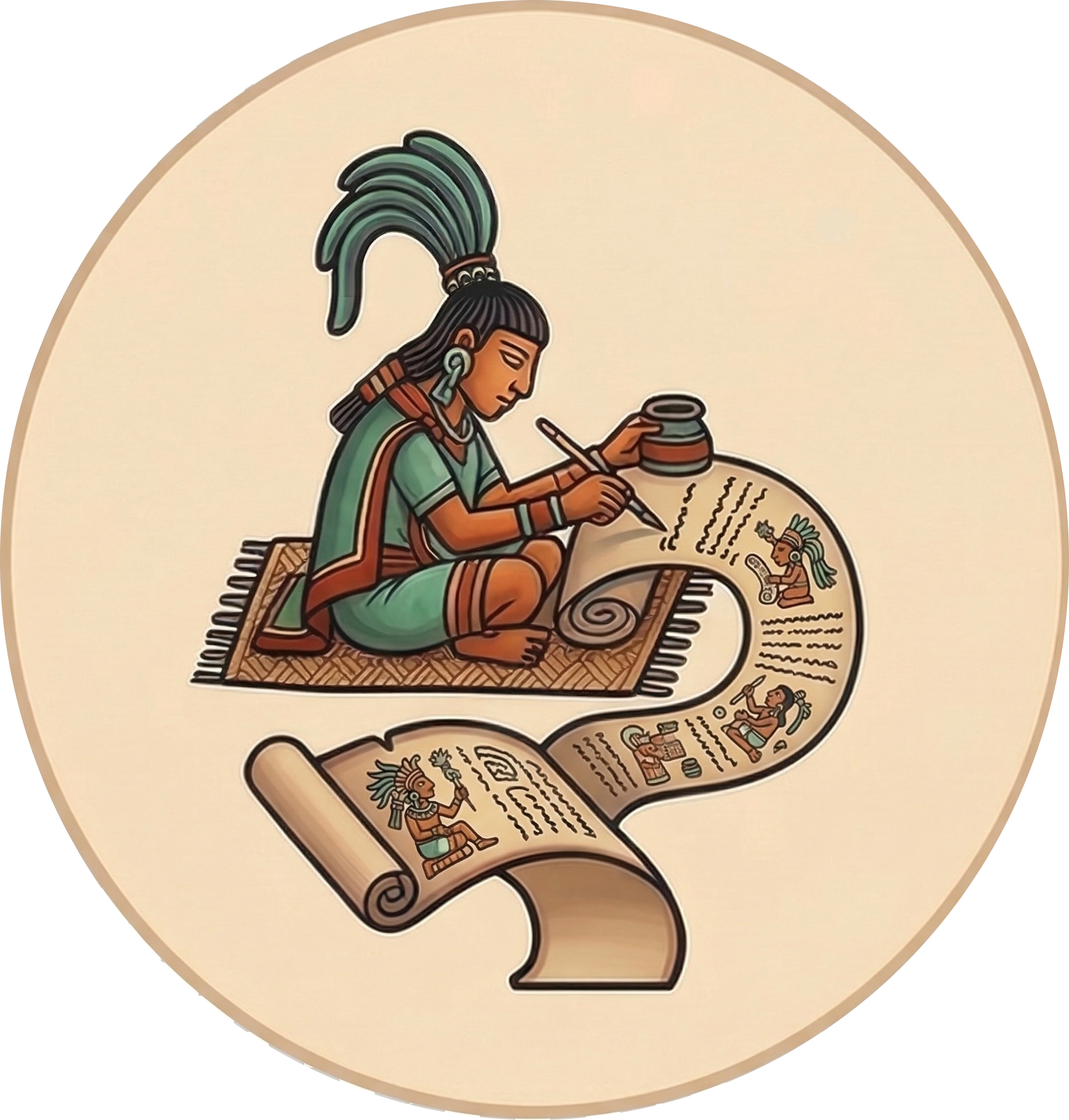 Tlacuilo — escriba nahua pintando un códice